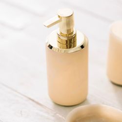 Pink marble effect bathroom set, 4 pieces | Cloudy