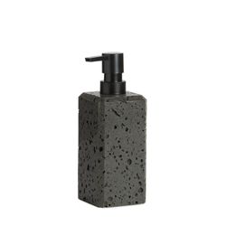 Szaro-czarny dozownik trawertynu, 7 x 7 x 19 cm | trawertyn