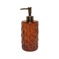 Dispensador de vidrio en marrón, 8 x 8 x 20 cm | Vintage