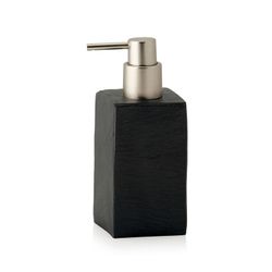 Black / Silver Slate Effect Dispenser, 6.5x6.5x17cm