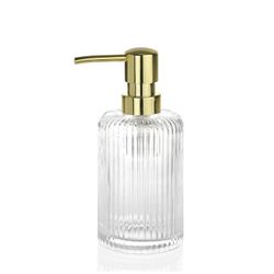 Dispenser in vetro vintage 280ml Trans./Oro, Ø7x16,5cm