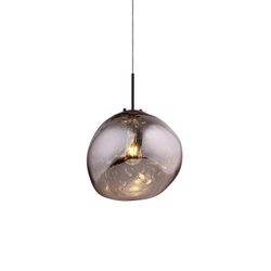 Lámpara colgante DOTENT de vidrio cromo, Ø 36  x H 160 cm