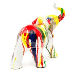 Elefante de Poliresina Multicolor 25x12x24 cm