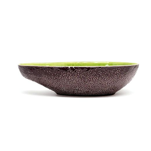 Avocado Salad Bowl, Brown and Green, 34 x 23.1 x 9 cm | Tropical Fruits
