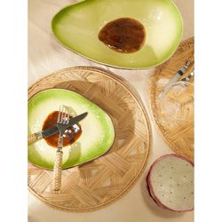 Avocado Salad Bowl, Brown and Green, 34 x 23.1 x 9 cm | Tropical Fruits