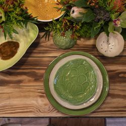 Avocado Salad Bowl, Brown and Green, 34 x 23.1 x 9 cm | Tropical Fruits