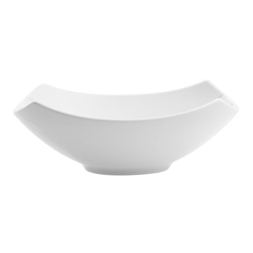 Piccola ciotola quadrata in porcellana bianca per insalata, 24,3 x 24,3 x 8,6 cm | Buffet White