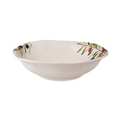 Off-white earthenware salad bowl, 33.5 x 33.5 x 9.3 cm | Olival
