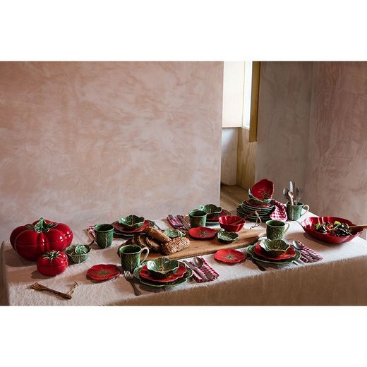 Red earthenware salad bowl, 28 x 29.5 x 10 cm | Tomato