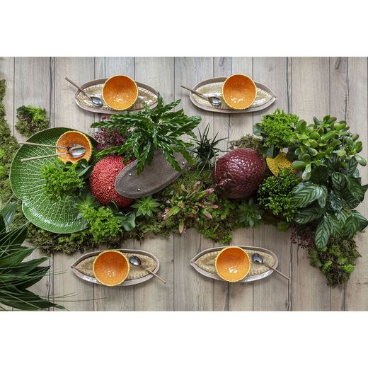 Ceramiczna miska na sałatkę w kolorze czerwonym i pomarańczowym, Ø 25 x 11,1 cm | Amazonka