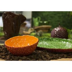 Ceramiczna miska na sałatkę w kolorze czerwonym i pomarańczowym, Ø 25 x 11,1 cm | Amazonka