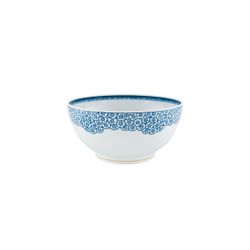 Ciotola da insalata in porcellana bianca e blu, 24,2 x 24,2 x 12 cm | Coralina Blue
