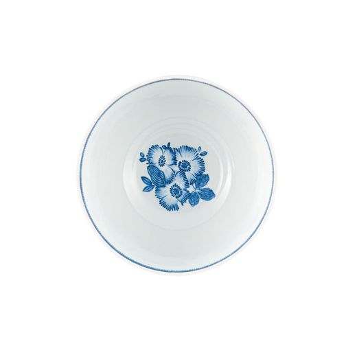 Ciotola da insalata in porcellana bianca e blu, 24,2 x 24,2 x 12 cm | Coralina Blue