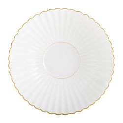 Porcelain salad bowl in white and gold, 24.2 x 24.2 x 8.3 cm | 200 Years
