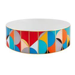 Porcelain salad bowl in multicolor, Ø 26.2 x 8.4 cm | Futurism