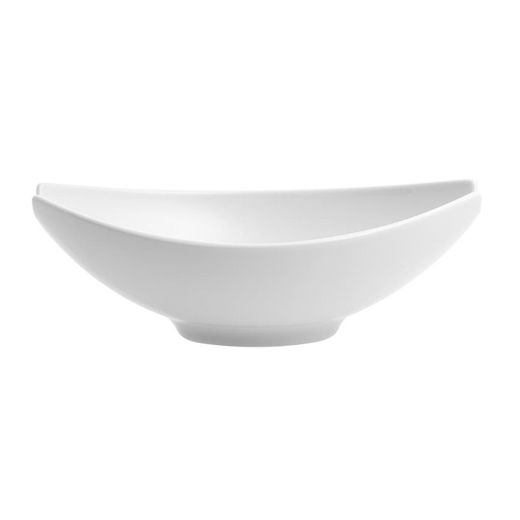 Grande insalatiera in porcellana bianca, 35,6 x 22,3 x 11,3 cm | Buffet White