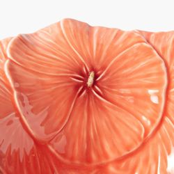 L Alcea earthenware salad bowl in coral color, 33 x 32 x 9 cm | Maria Flor