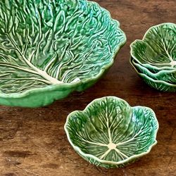 Grüne Salatschüssel aus Steingut L, 40 x 38 x 10 cm | Kohl