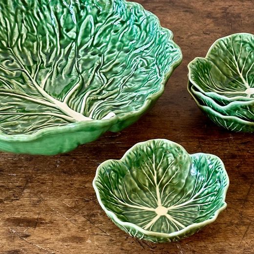 Grüne Salatschüssel aus Steingut L, 40 x 38 x 10 cm | Kohl