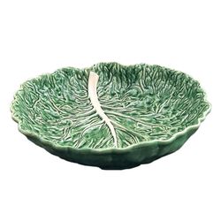 Saladeira de barro verde L, 40 x 38 x 10 cm | Repolho