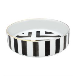 Porcelain salad bowl L in multicolor, Ø 28.6 x 8.6 cm | Sun and shadow