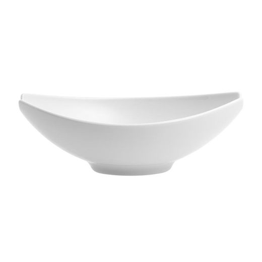 Ciotola da insalata media in porcellana bianca, 28,6 x 18,3 x 9 cm | Buffet White
