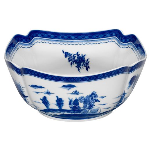 Ciotola da insalata Rockefeller in porcellana blu e bianca, 25,9 x 25,9 x 11,8 cm | Blue Canton