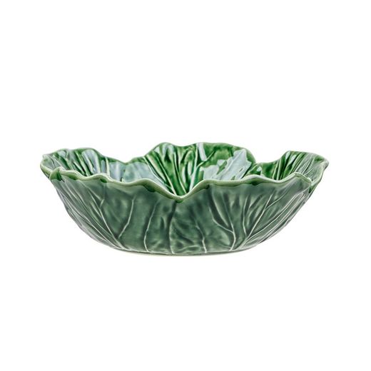 Green earthenware salad bowl S, Ø 29 x 8 cm | Cabbage