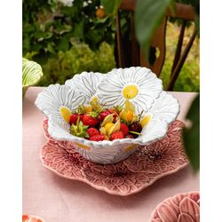 S Margarita salad bowl in white earthenware, 27 x 24 x 9 cm | Maria Flor