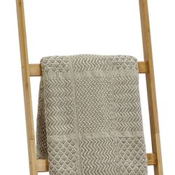 Scala decorativa in bambù naturale, 43x4x170 cm