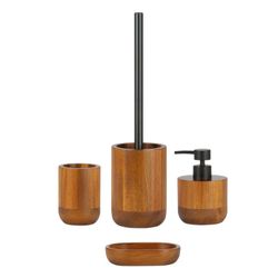 Ensemble de salle de bain en acacia, 4 pièces | Ours