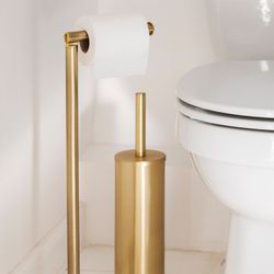 Pozłacana szczotka do wc ze stali nierdzewnej, Ø 9 x 40,5 cm