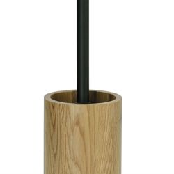 Edelstahl / Schwarze Eichenholzbürste, Ø10x39cm