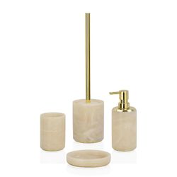 Pink marble effect bathroom set, 4 pieces | Cloudy