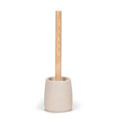 Szczotka toaletowa wykonana z piaskowca i drewna jesionowego, Ø 10 x 36 cm | Sandstone