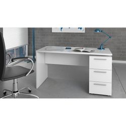 Desk with 3 drawers in white, 138 x 60 x 74 cm