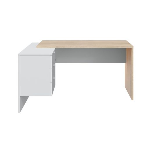 Desk with natural/white wood base, 145x102x73 cm | OFFICE