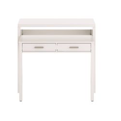 Vitt rörligt konsolbord, 99 x 36 x 88 cm