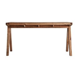 Crissey skrivbord av återvunnet furu i natur, 148 x 80 x 75 cm