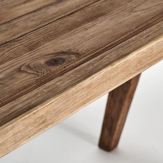 Crissey skrivbord av återvunnet furu i natur, 148 x 80 x 75 cm