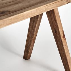 Crissey skrivbord av återvunnet furu i natur, 148 x 80 x 75 cm