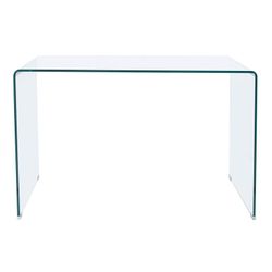 Escritorio de cristal en transparente, 120 x 70 x 74 cm | Note