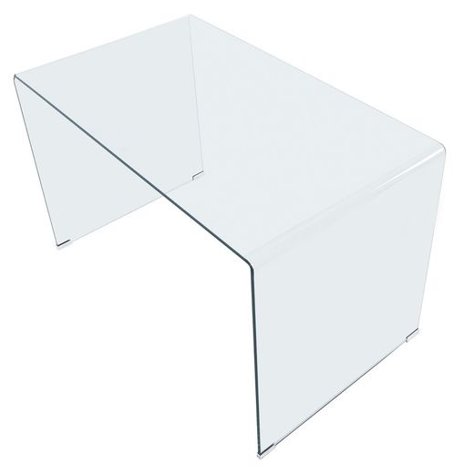 Escritorio de cristal en transparente, 120 x 70 x 74 cm | Note