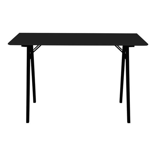 Rubberwood desk in black, 120 x 60 x 75 cm | Vojens