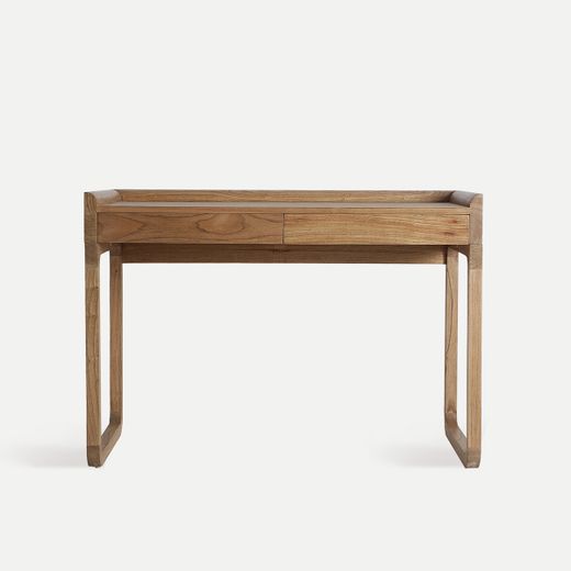 Escritorio de madera de mindi en marrón, 120 x 60 x 84 cm | Lecce