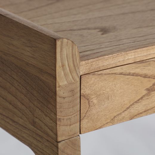 Escritorio de madera de mindi en marrón, 120 x 60 x 84 cm | Lecce