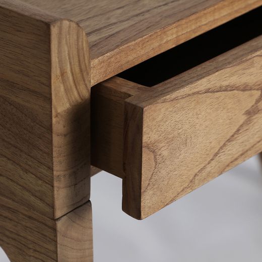 Escritorio de madera de mindi en marrón, 120 x 60 x 84 cm | Lecce