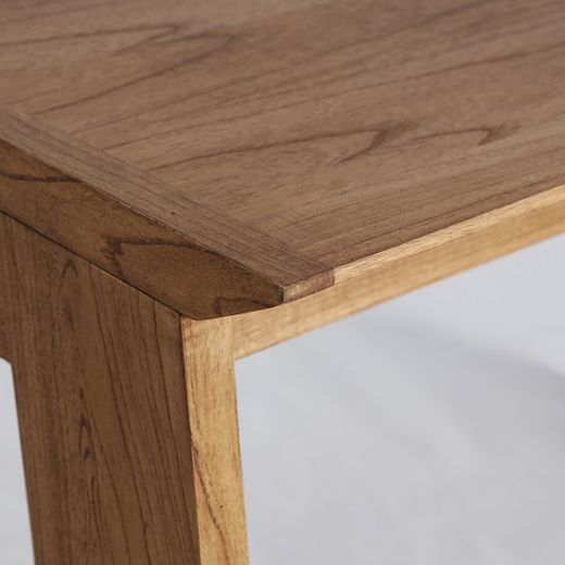 Escritorio de madera de mindi en marrón, 120 x 65 x 77 cm | Mito