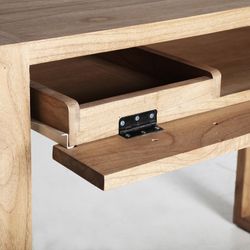 Mindi houten bureau in naturel, 110 x 50 x 76 cm | Nyry