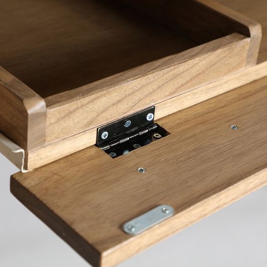 Mindi houten bureau in naturel, 110 x 50 x 76 cm | Nyry